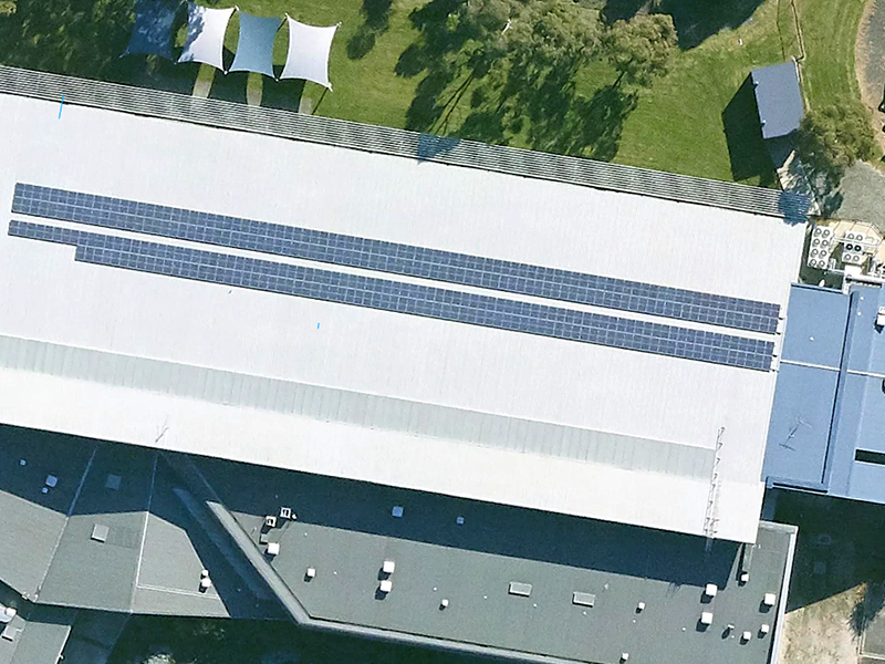 RACE aquatic centre solar installation